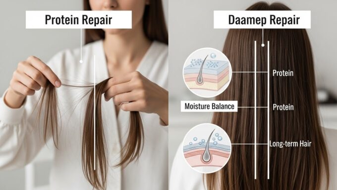 Protein Treatment for Damaged Hair Growth