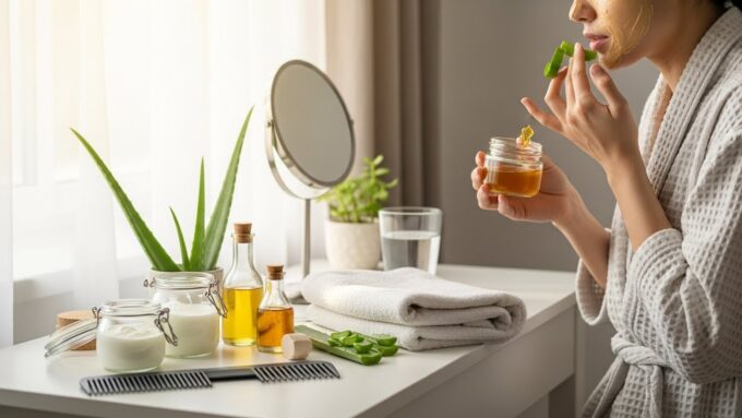 Simple Beauty Routine at Home