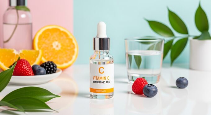 Vitamin C Serum with Hyaluronic Acid for Face