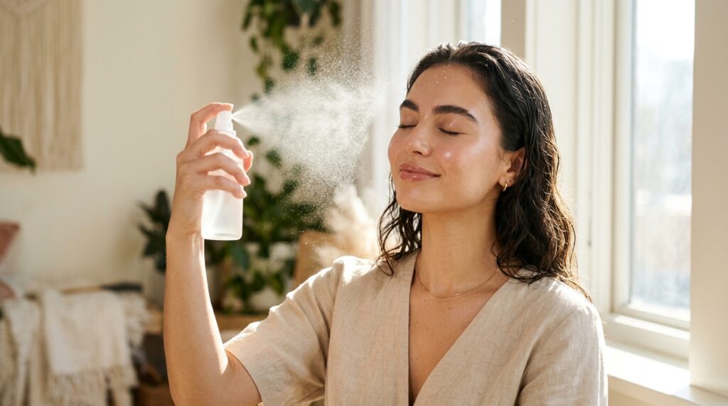 Setting Without Powder Hydrating Mists and Dewy Finishes